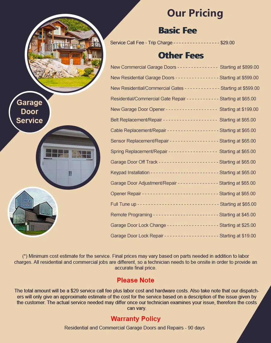 Garage Door Mobile Service New York, NY 212-918-5417